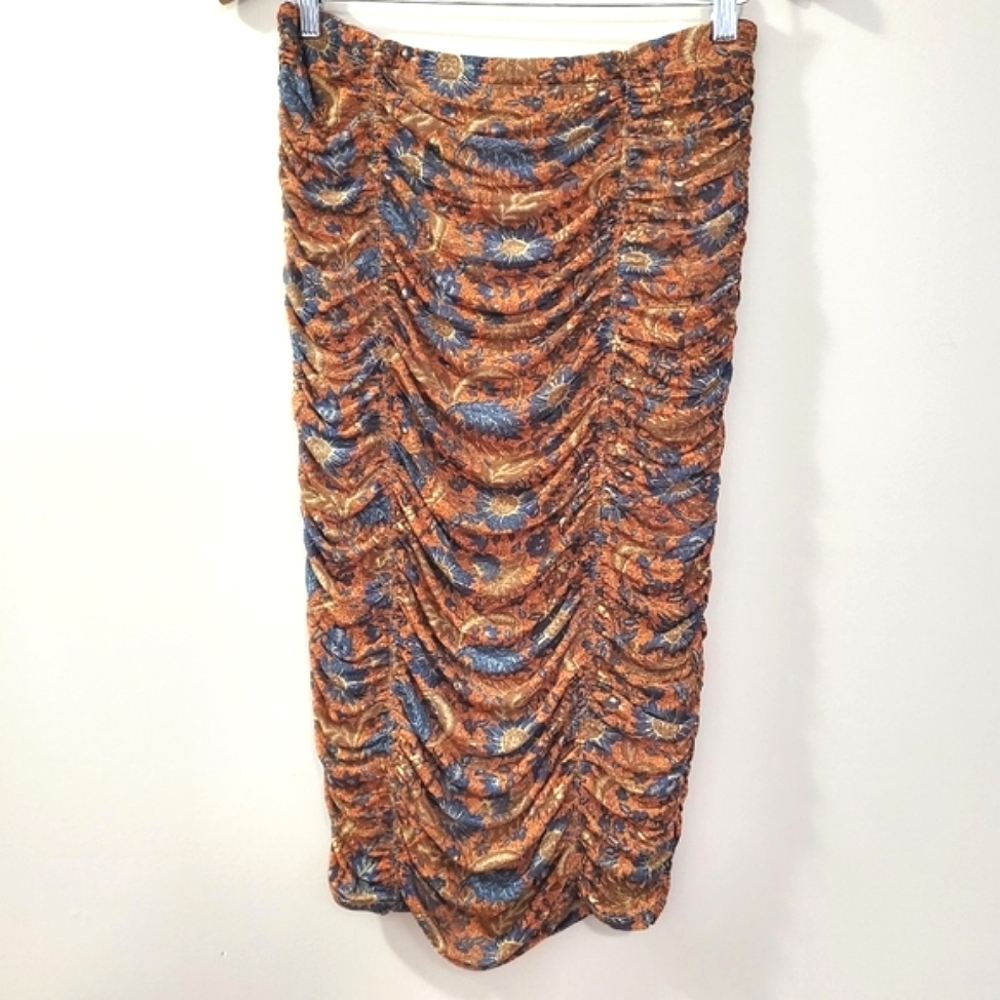 House of Harlow 1960 (Revolve) - Boho Sunflower Floral ruched skirt - Size M